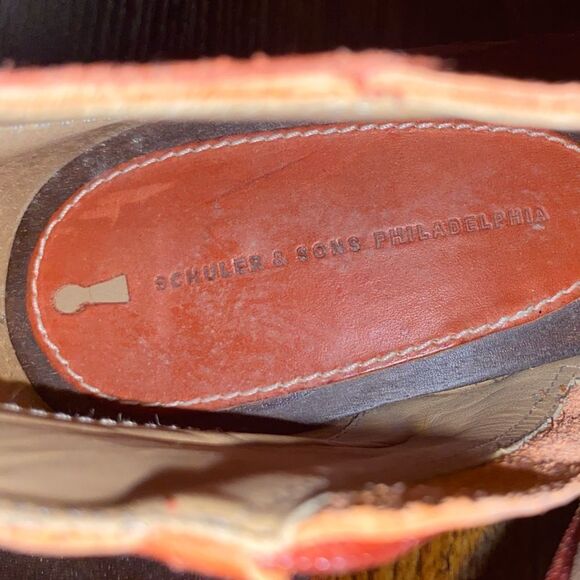 Schuler & Sons Philadelphia Wms Sz 9.5 Red Cider Press Clogs Ankle Boots Booties - Picture 9 of 10